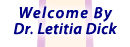 Welcome from Dr. Letitia Watrous